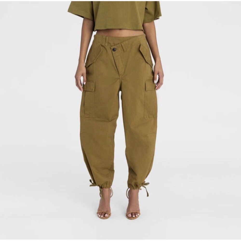 KBB by KAHLANA Women's Mid-Rise Straight Leg 'The Cargo Jogger' Pants Sz Medium